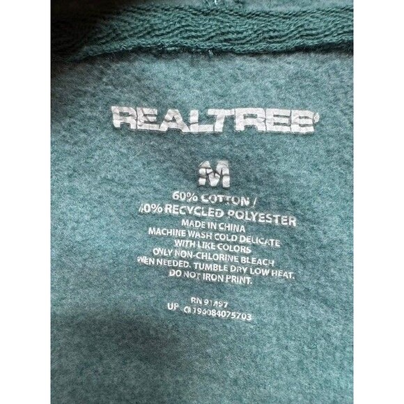 Realtree Outfitters Turquoise Hoodie MED Pullover Teal Blue EUC Hunting - Picture 7 of 10
